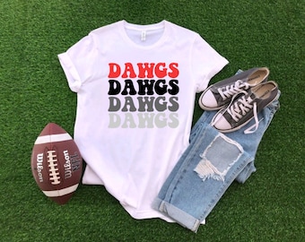 Camiseta Groovy Georgia DAWGS Bulldogs School Spirit, camisa Athens Georgia, camisa Bulldog College Game Day Camisa UGA, camiseta Dawgs Tailgate