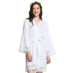 PERSONALISIERTE Spitze Roben, Baumwolle Spitze Brautjungfer Roben, Spitze Hochzeits Gewand, Braut Partei Roben, Spitze Braut Gewand, Hochzeit Gewand, Brautjungferngeschenk