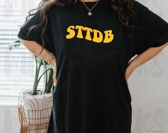 T-shirt Geaux Tigers STTDB, groovy LSU-voetbalshirt, Let the band play Neck-shirt