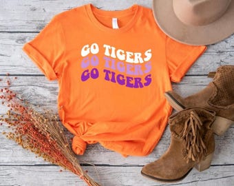 Tiger SC-shirt, all-in-shirt, voetbalshirt, bumperklevend T-shirt, voetbalseizoenshirt, universiteitsvoetbal, tijgervoetbal