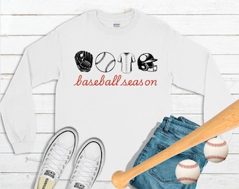 T-shirt honkbalseizoen, shirt honkbal moeder, gamedag honkbalshirt cadeau, college game dag honkbal T-shirt, cadeau voor moeder, cadeau voor vaderdag