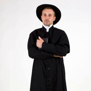 Túnica sacerdotal preta, Batina religiosa - Encomenda personalizada