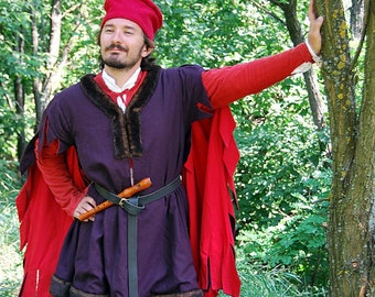 15th century medieval gown, Men's medieval robe - Made to order