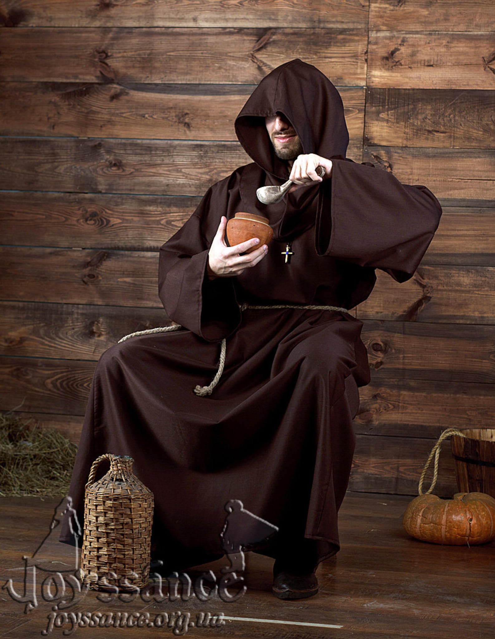 Monk Robe With Hood, Hermit Cassock - Made to Order - Etsy