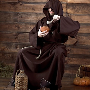 Monk Robe With Hood, Hermit Cassock - Made to Order - Etsy