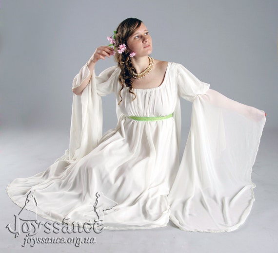 Chiffon Elven Dress Fantasy Wedding 