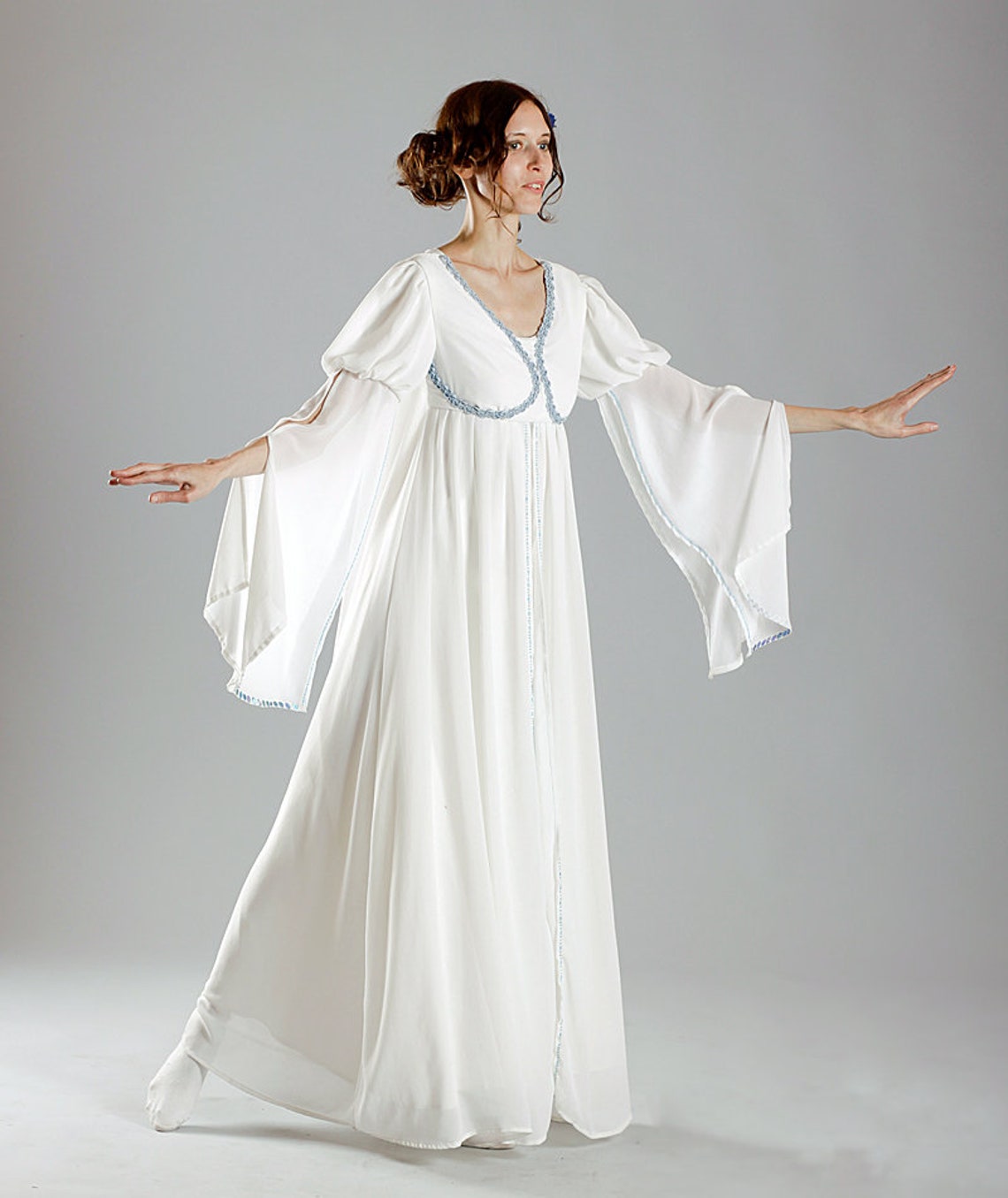 White elven dress Fantasy wedding dress Made to order Etsy