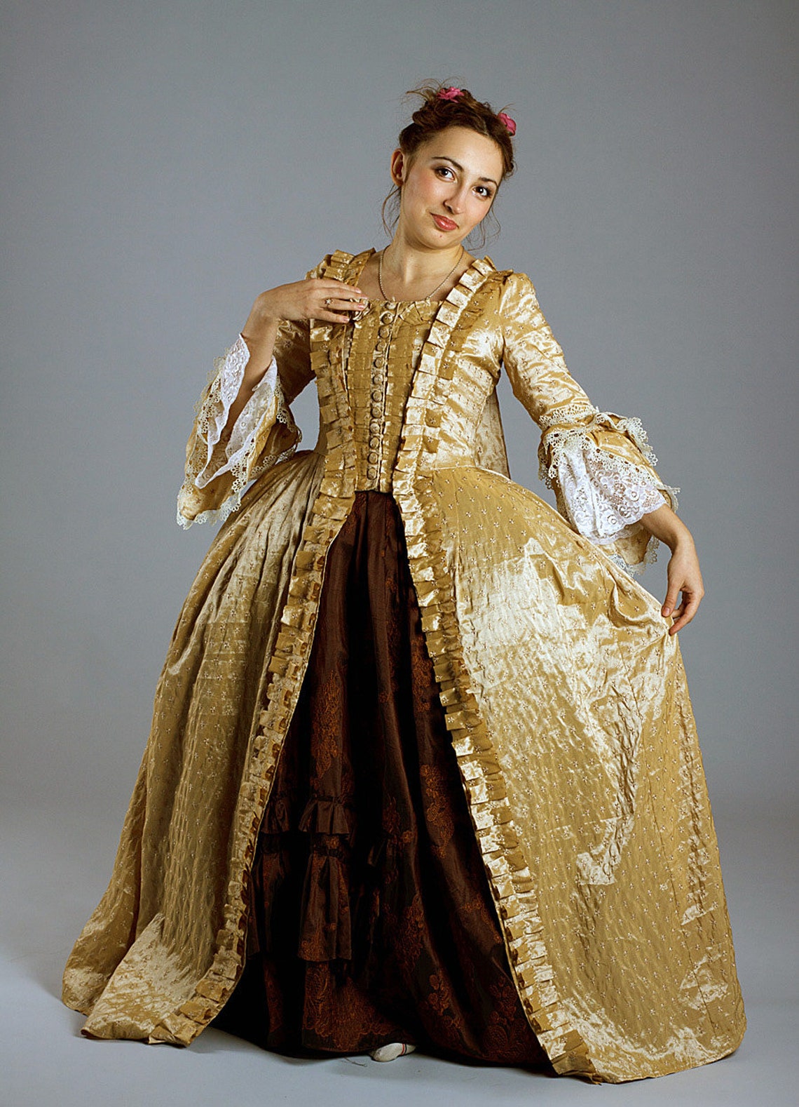 18th Century Dress Robe a La Francaise Made-to-measure With - Etsy