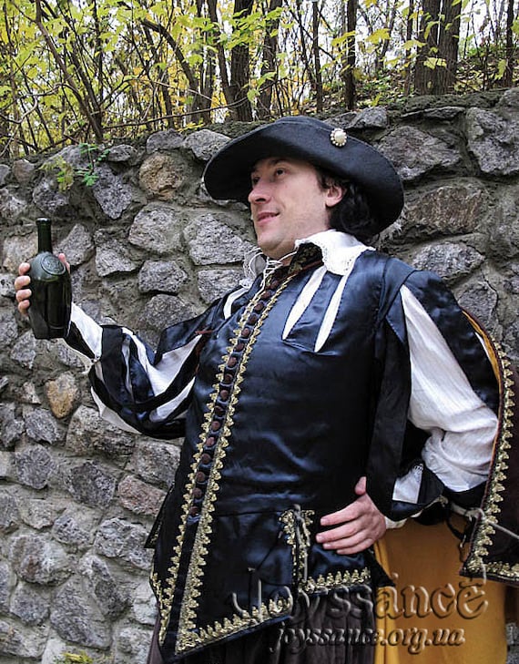 Costume barocco del 1620 abbigliamento da moschettiere francese