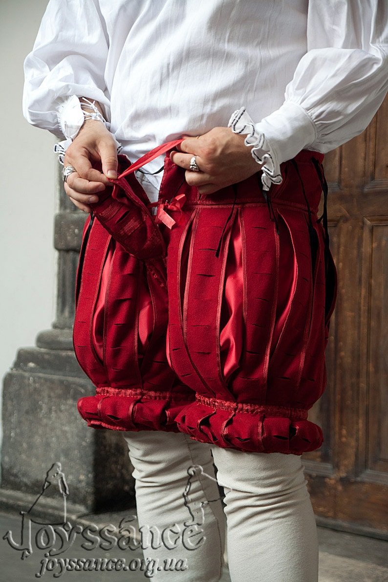 Renaissance Pants With Codpiece 16th Century Trunk Hose Etsy