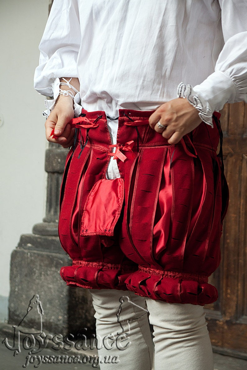 Renaissance Pants With Codpiece 16th Century Trunk Hose Etsy