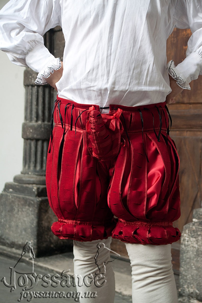Renaissance Pants With Codpiece 16th Century Trunk Hose Etsy