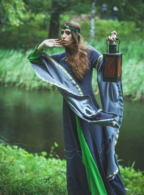 Pagan Wedding Dress Druid Clothing Made To Order Etsy