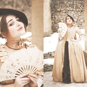 18th century dress, Robe a la francaise - Made-to-measure with another fabric