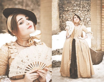 18th century dress, Robe a la francaise - Made-to-measure with another fabric