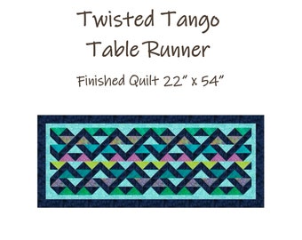 Twisted Tango Table Runner Pattern- Digital Download