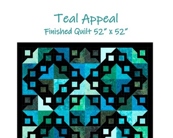 Teal Appeal Quilt Pattern- Digital Download