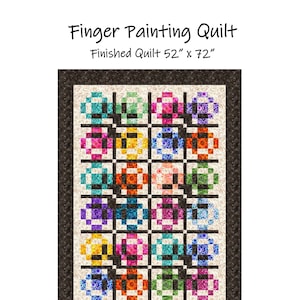 Finger Painting Quilt Pattern- Digital Download