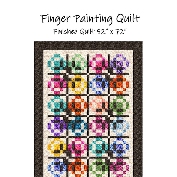 Finger Painting Quilt Pattern- Digital Download