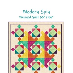 Modern Spin Quilt Pattern - Digital Download