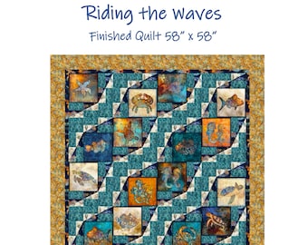 Riding the Waves Quilt Pattern- Digital Download