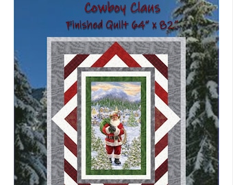 Cowboy Claus Quilt Pattern- Digital Download