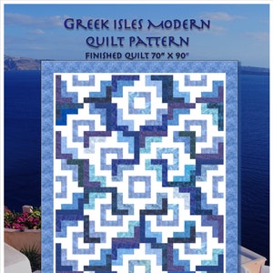 Greek Isles Modern Quilt Pattern - Digital Download