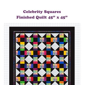 Celebrity Squares Quilt Pattern- Digital Download