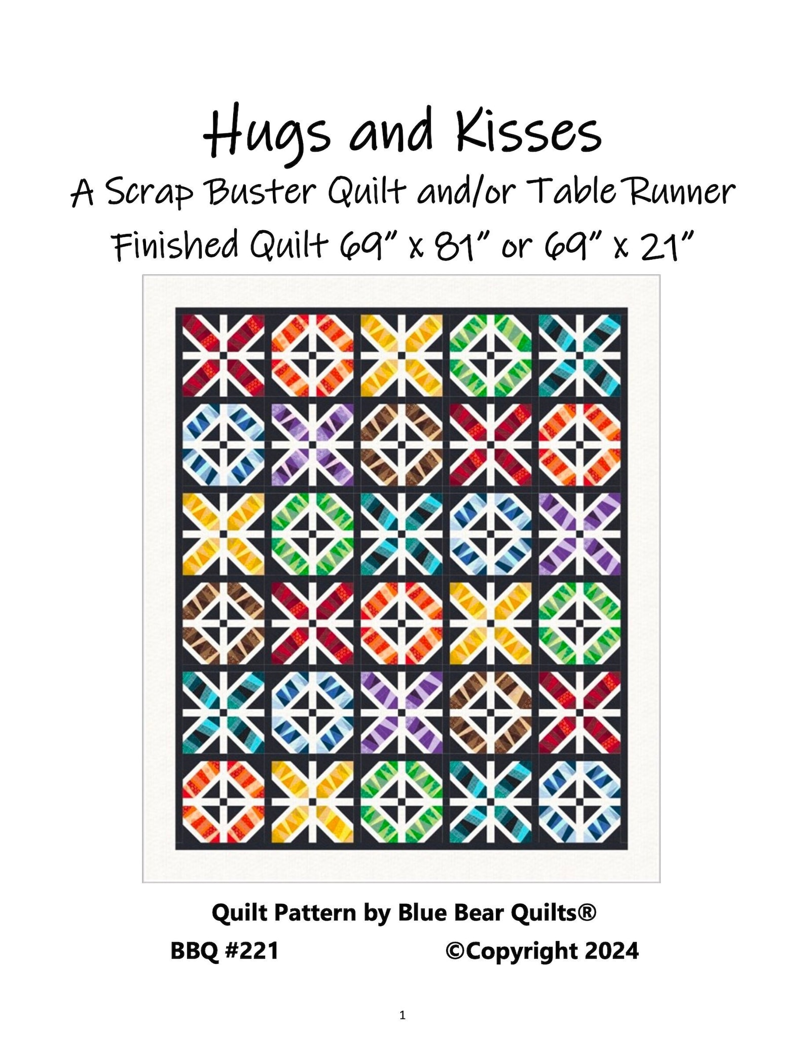 Hugs and Kisses Quilt Pattern- Digital Download - Etsy