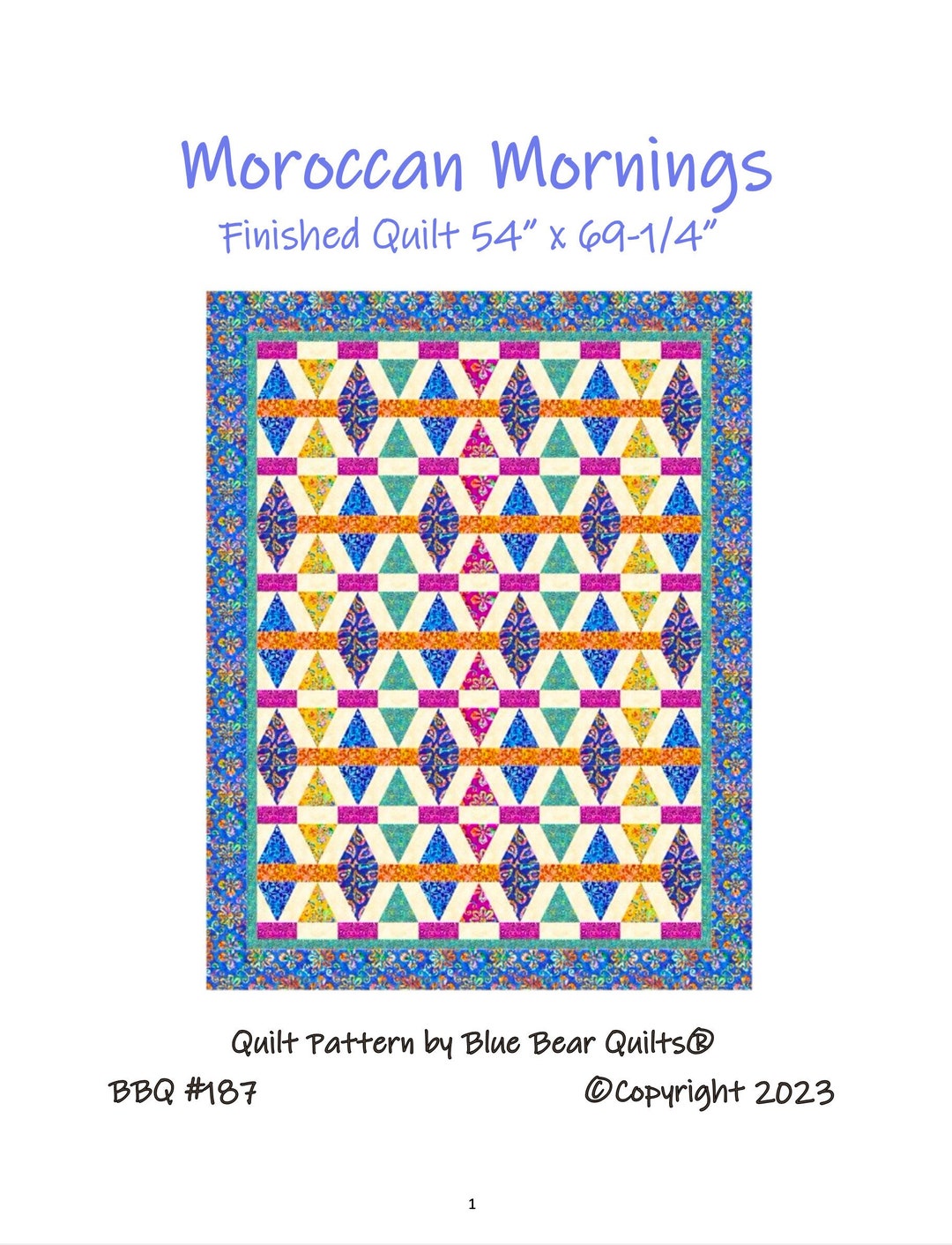 Moroccan Mornings Quilt Pattern- Digital Download - Etsy