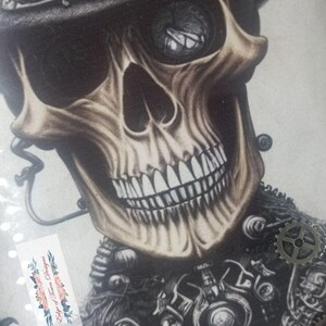 Steam Punk Skull Gentleman Journal, Notebook, Travel itinerary, Customizable, Cartoon Character