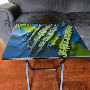 Custom TV Tray, TV Tray, Sports Table, Man Cave TV Tray, End Table, Foldable Tray Table, Dinner Tray Table, Game Day Table, Homework Table