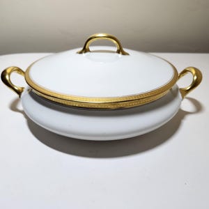 Antique B & Co France 2 Handled Covered Vegetable Dish