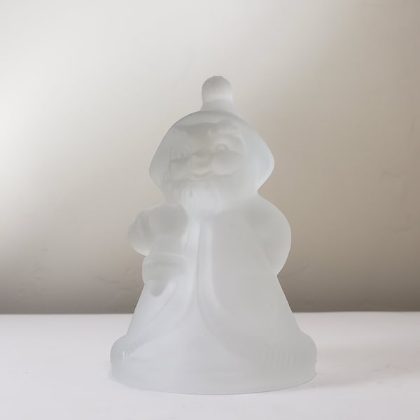 Goebel Santa Claus Gnome Frosted Glass Bell