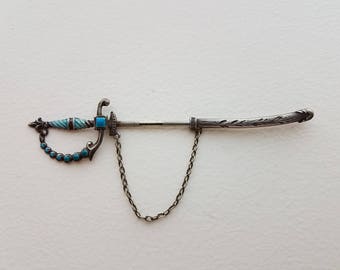 Antique Sterling Sword Tie Pin