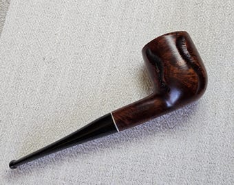 Estate Smooth Grain Rustic Carved ""CoolMor" Extra Large Billiard Style Pipe