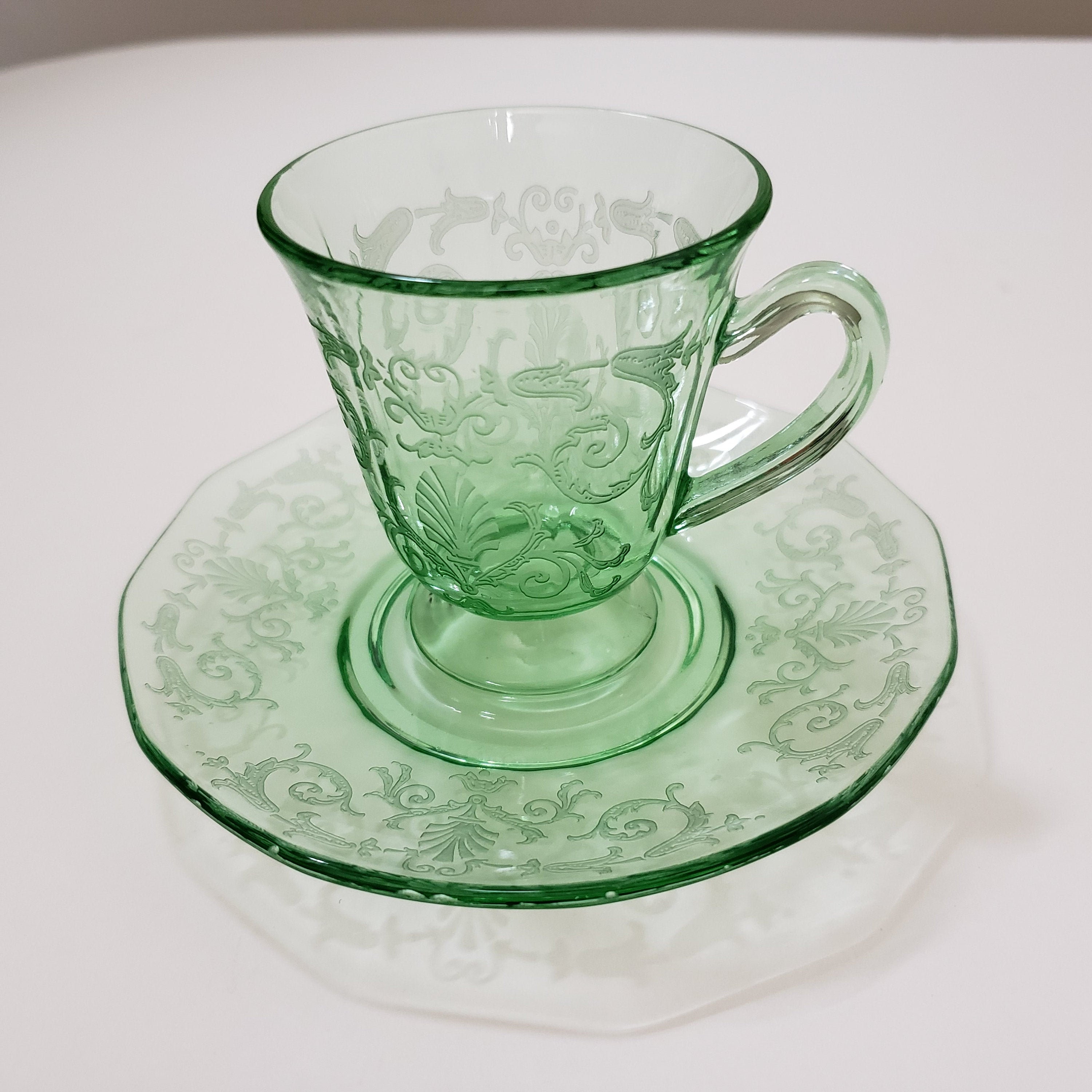 Fostoria Versailles Green Demitasse Cup and Saucer - Etsy