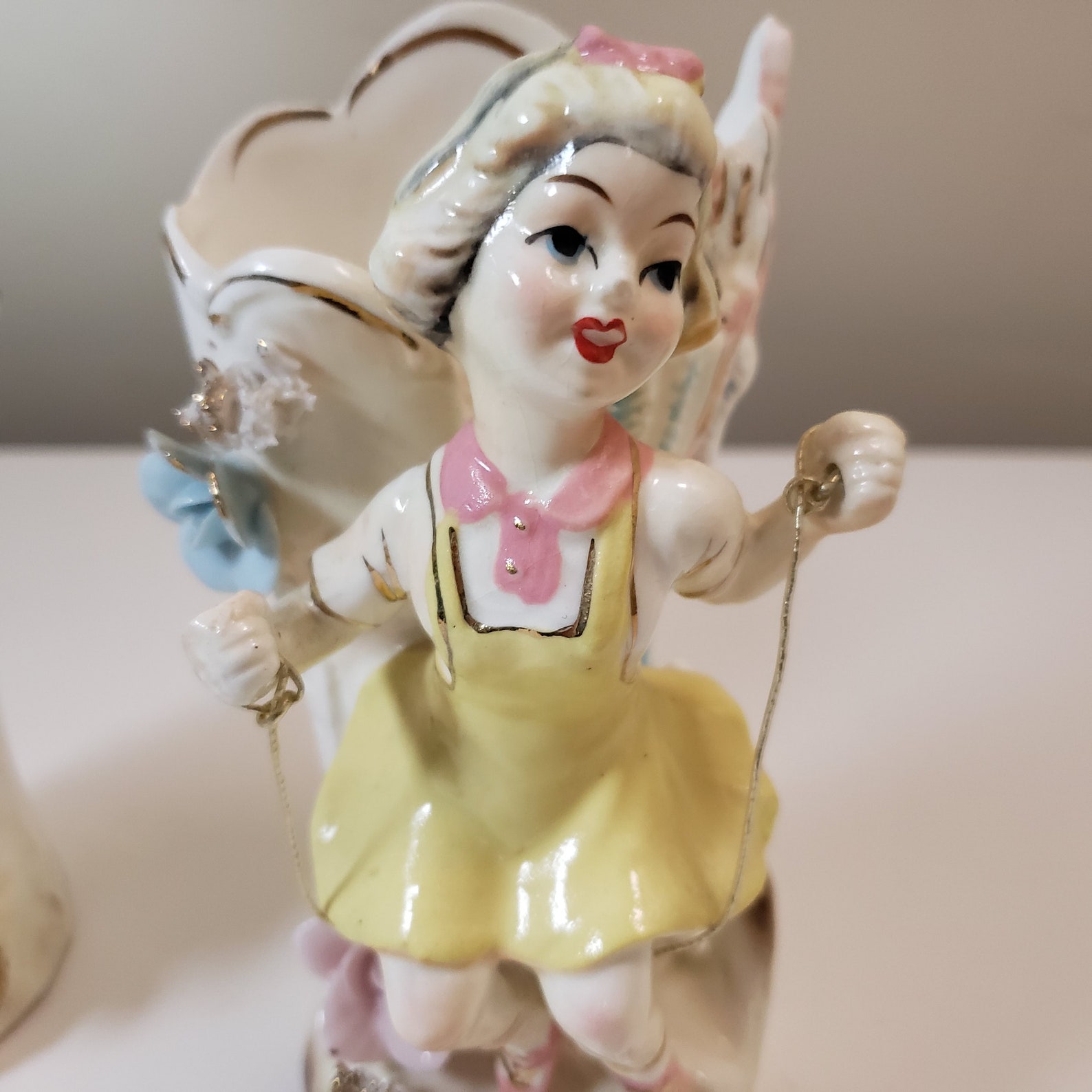 Vintage Children Jumping Rope Figurine Vases by Ucagco Etsy