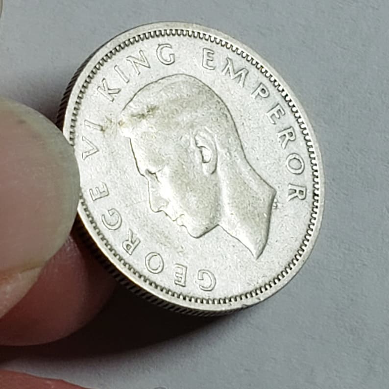 1940 New Zealand 1 Shilling Coin