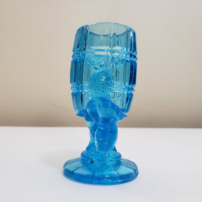 Mckee Glass Blue Peek a Boo or Cherub Toothpick Holder Etsy