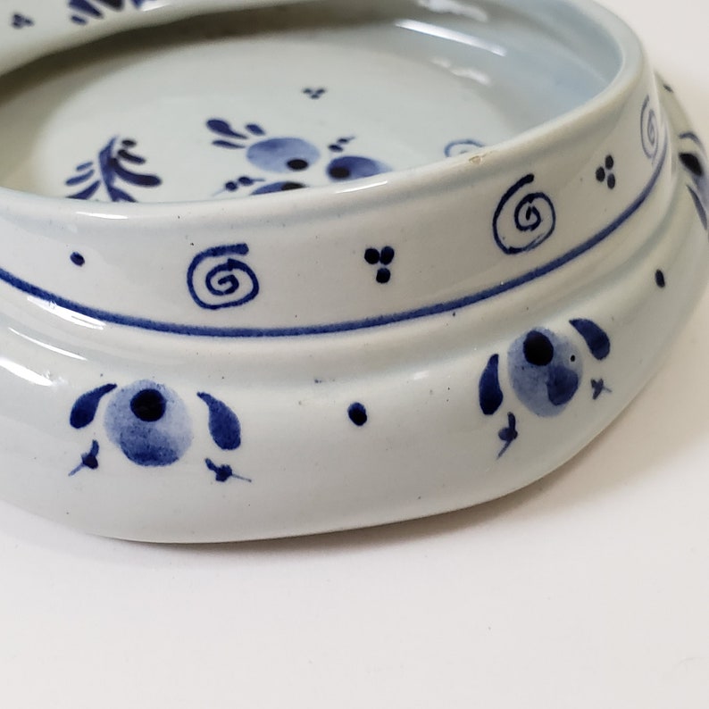 Delfts Blue Rondo Schoonhoven Hand Painted Hat Dish Dexis Iberica Collectibles Art Collectibles