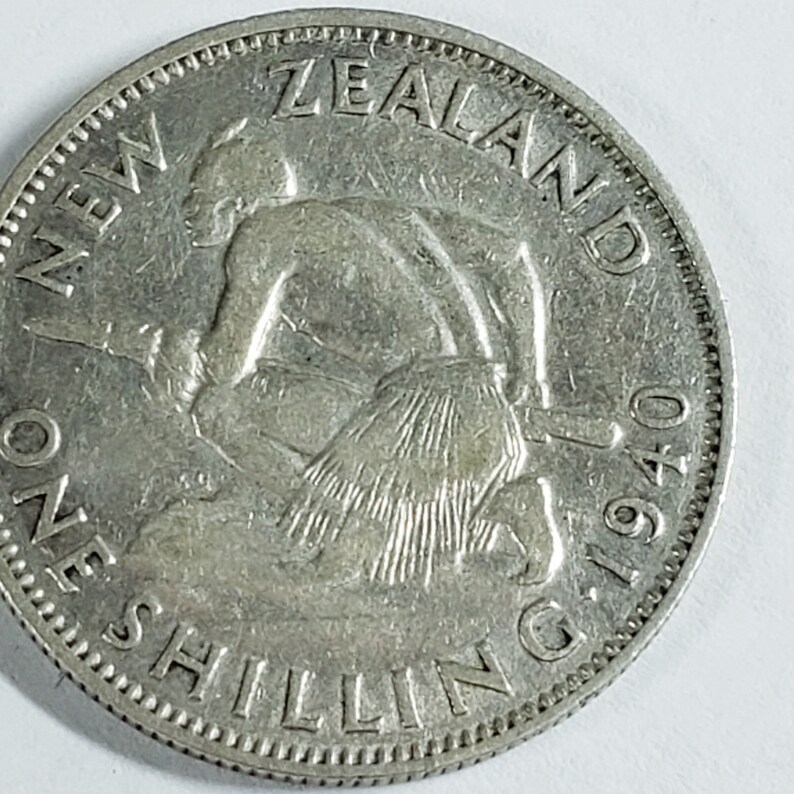 1940 New Zealand 1 Shilling Coin