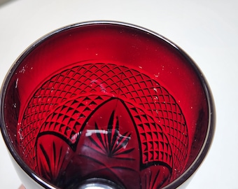Ruby Red Cristal D'Arques Durand Tall Tumbler