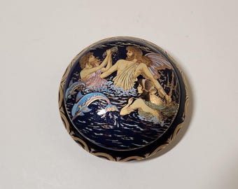 Trinket Box Handmade in Greece by Terracotta in 24k gold