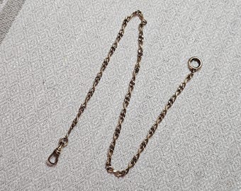 Gold Fill Pocket Watch Chain with Intricate Figure 8 Link Design