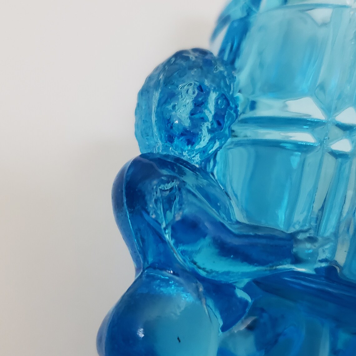 McKee Glass Blue Peek a Boo or Cherub Toothpick Holder Etsy