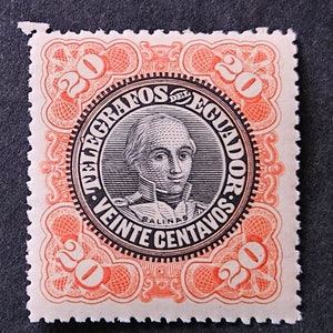 1890s Ecuador Telegrafos  Veinte Centavos Stamp Mint