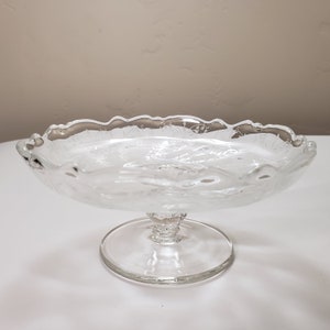 Beautiful Heisey Orchid Footed Cheese Plate