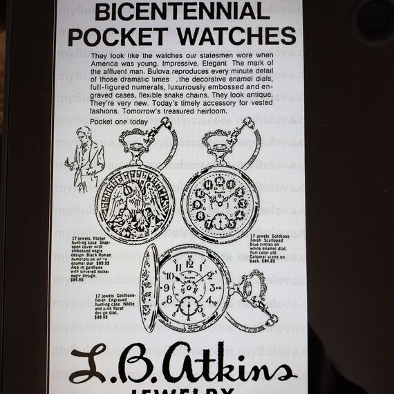 Bicentennial pocket watch sale