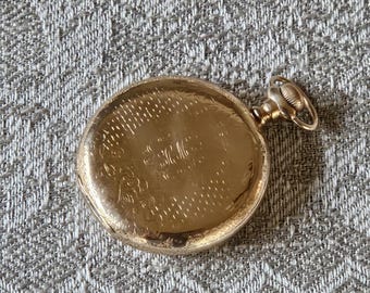 1906 Hamilton 17 Jewel Sidewinder Pocket Watch with Amazing 14k Gold Filled Full Hunter Case